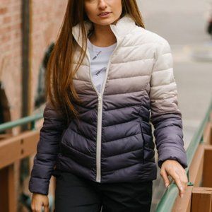 ZYIA Activewear Women's Blanca Peak Ombre Puffer Jacket - M